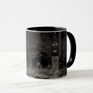 Mug Noir et Taupe en survol Skyline Venise Italie