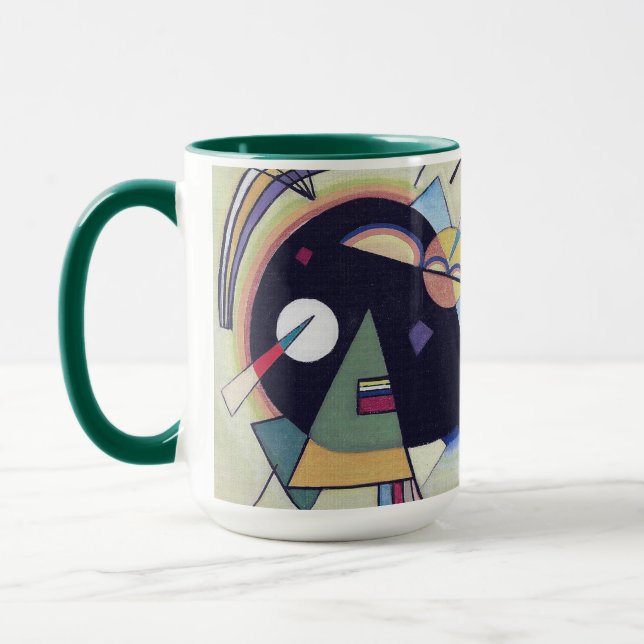Mug Noir et Violet - Kandinsky Art Abstrait (Gauche)