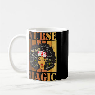 Mug Noir forte infirmière Afro Love Melanin Afro Ameri