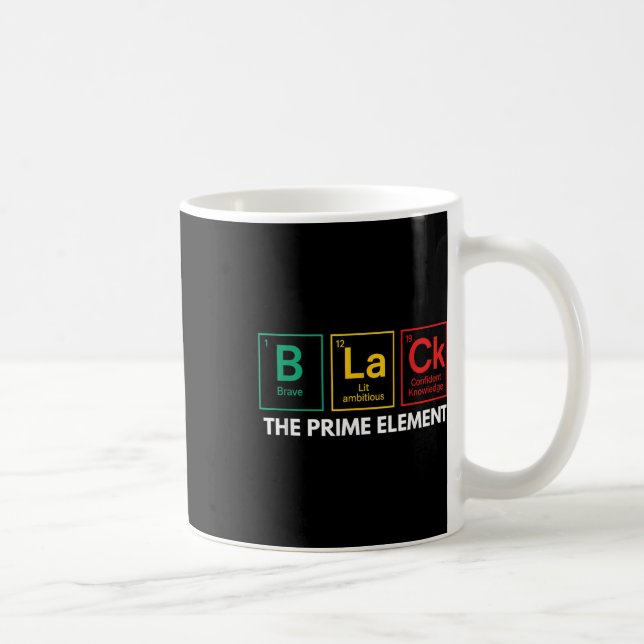 Mug Noir Le Premier Élément Noir Histoire Mois Période (Droite)