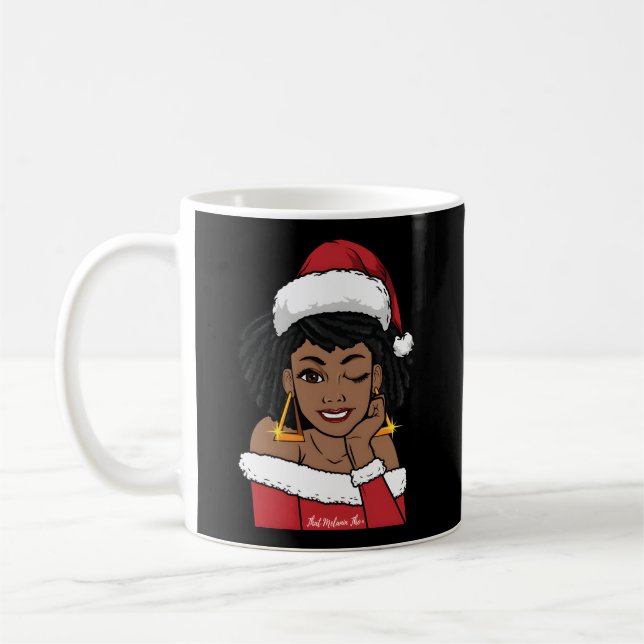 Mug Noir Mme Claus W Afro Winking Africain-Américain (Gauche)