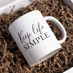 Mug Noir moderne Conserver la vie simple