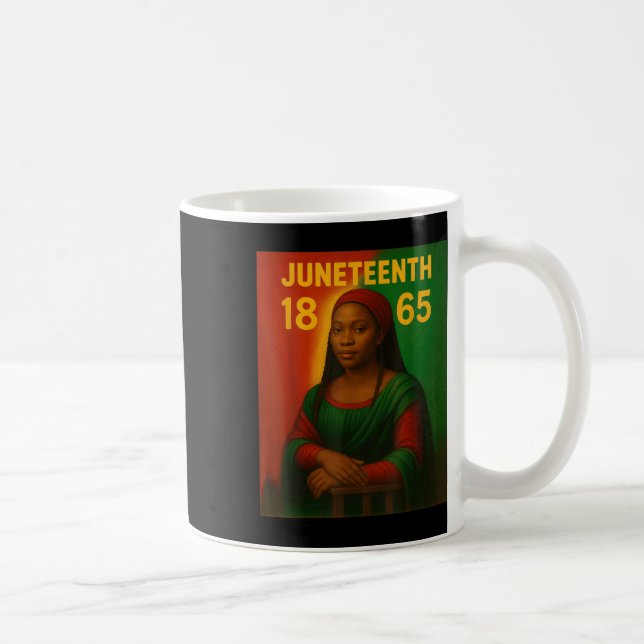 Mug Noir Mona Lisa Graphisme Afro Africain Américain J (Droite)
