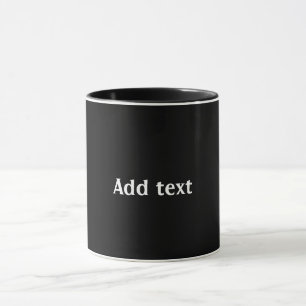 Mug Noir noir, modèle simple et élégant
