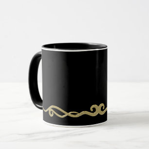 Mug Noir, or sobre et élégant