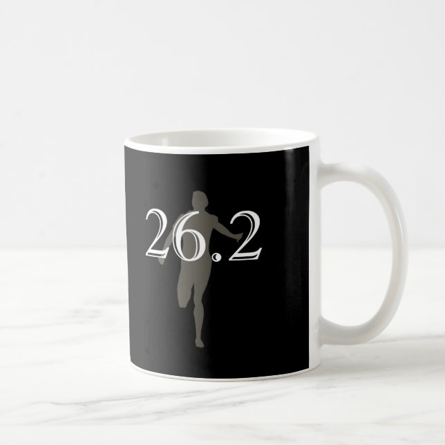 Mug Noir personnalisé de souvenir du marathonien 26,2 (Droite)