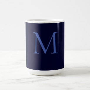 Mug Noir Rocher Bleu profond Classique Unique Monogram