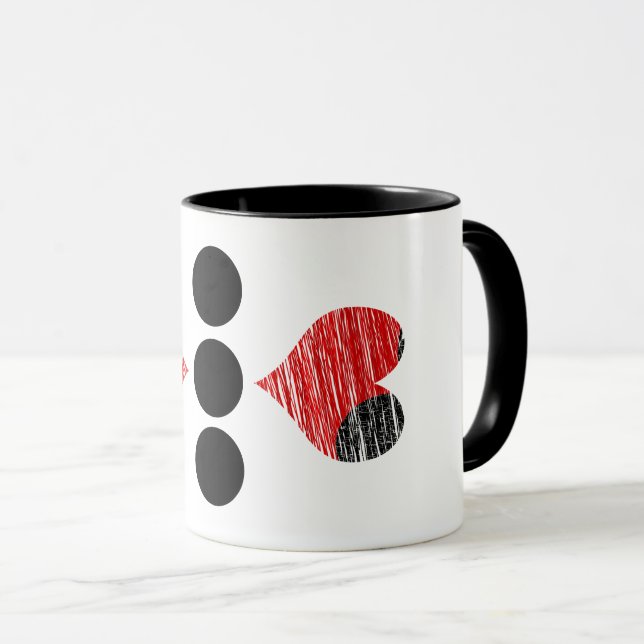 Mug Noir & Rouge Blessure (Devant droit)