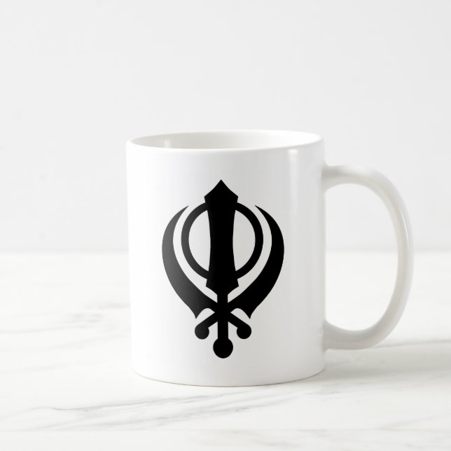 Mug Noir sikh de Khanda (Droite)