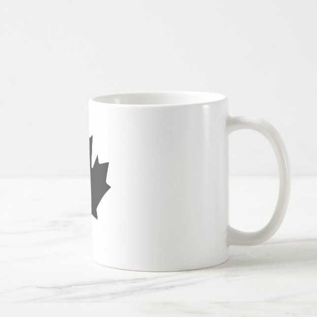 Mug Noir Transp de feuille d'érable les cadeaux de (Droite)