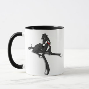 Mug noir Tux Greyhound