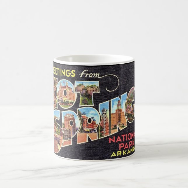 Mug noir vintage Hot Springs Arkansas (Centre)