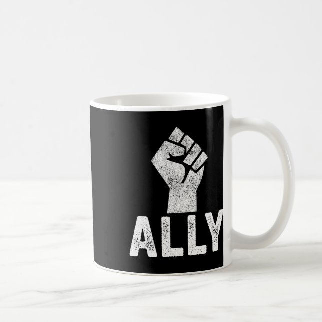 Mug Noir Vit Problème Ally Fist Support Blm (Droite)