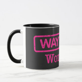 Mug noire avec logo femme rose Wayward