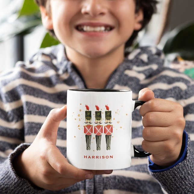 Mug Noisette rouge et or Noël personnalisé (Créateur téléchargé)