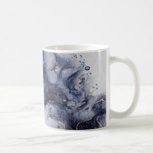 Mug Noix d'encre bleu foncé et or