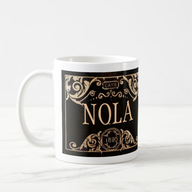 Mug NOLA Cafe, modifier le nom (Gauche)