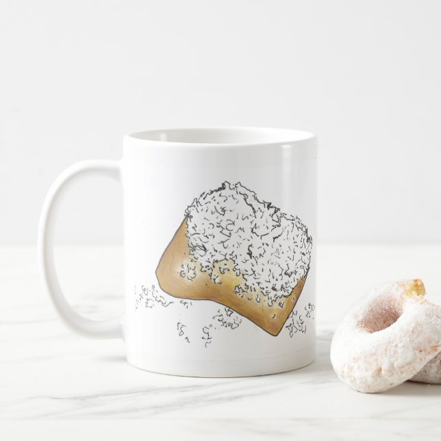 Mug NOLA Nouvelle-Orléans Louisiane Sugary Beignet Pât (Avec donut)