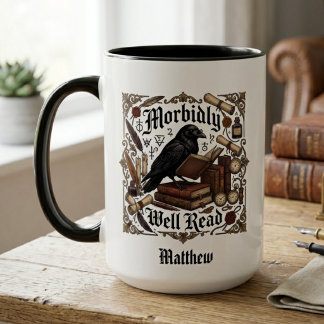 Mug Nom académique sombre corbeau gothique
