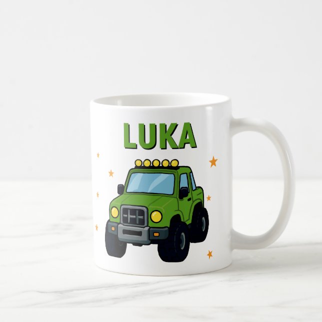 Mug Nom Age Anniversaire Camion Monstre  (Droite)
