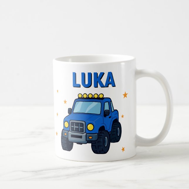 Mug Nom Age Anniversaire Camion Monstre  (Droite)