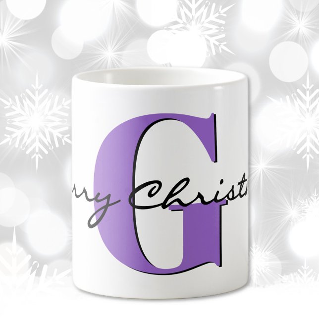 Mug Nom, Améthyste de février | Joyeux Noël (Créateur téléchargé)
