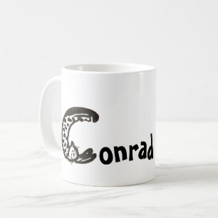Mug - Nom avec lettre de chat C initiale