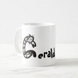 Mug - Nom avec lettre initiale de chat G