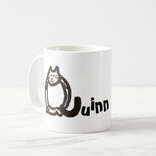 Mug - Nom avec lettre initiale Q
