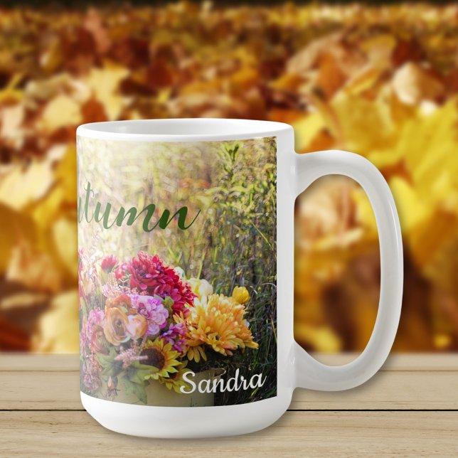 Mug Nom, belle couleur d'automne Imprimer 15oz café Mu (Créateur téléchargé)