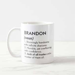 Mug Nom Brandon, nom modifiable, nom personnalisé