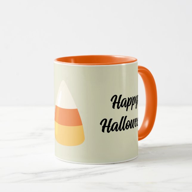 Mug Nom, Candy Corn Halloween Mignon Combo 11oz (Devant droit)