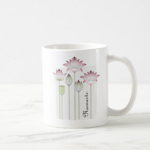 Mug Nom chic élégant rose de Namaste de fleur de Lotus