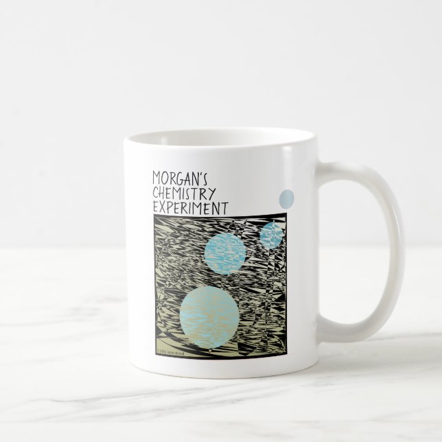 Mug Nom Chimie Expérience Bulles Bleues Black Funny (Droite)