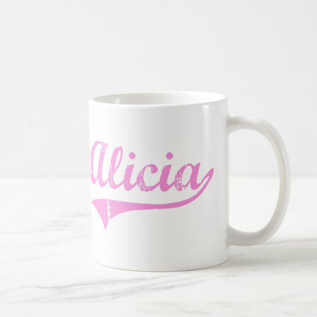 Mug Nom classique de style d'Alicia (Droite)
