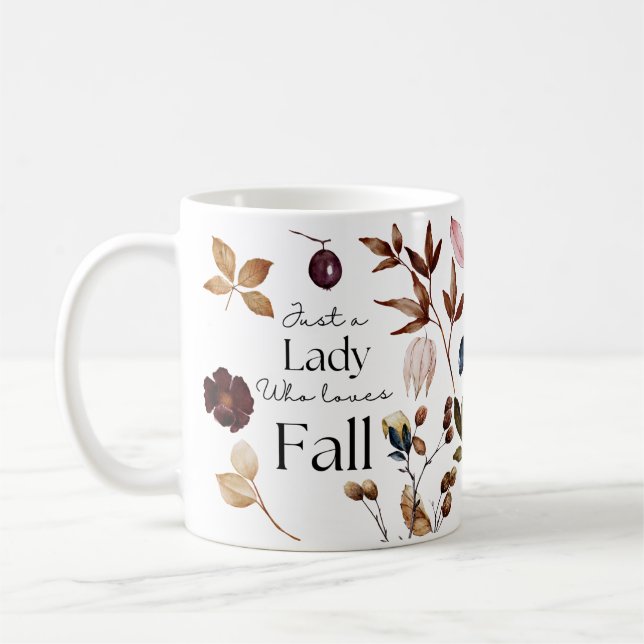 Mug Nom customisé Feuilles Automne (Gauche)