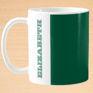 Mug Nom de bloc vert moderne personnalisé