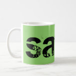 Mug nom de blockletter de Sarah de noir orphelin<br><div class="desc">Sarah est un caractère du noir d'orphelin d'exposition de TV,  le bloc letters.large,  style urbain</div>