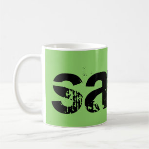 Mug nom de blockletter de Sarah de noir orphelin