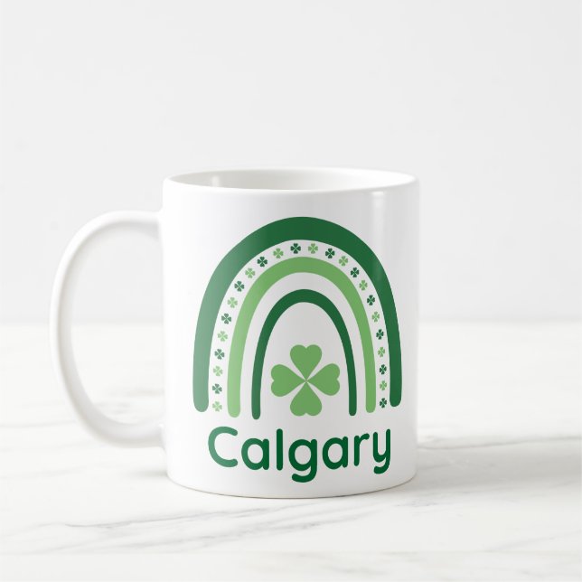 Mug Nom de Calgary Clover Boho Rainbow (Gauche)