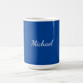 Mug Nom de calligraphie professionnelle unique bleue