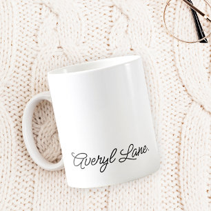 Mug Nom de calligraphie simple et élégante de script d