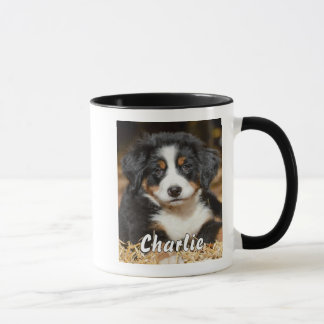 Mug Nom de chiot bernois mignon Photo Accent noir