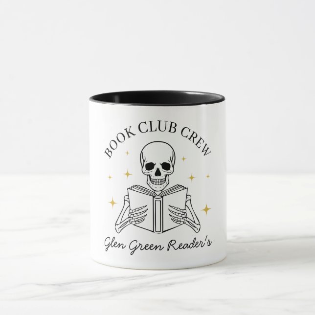 Mug Nom de club de lecture Cadeau drôle de squelette d (Centre)