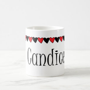 Mug Nom de coeurs de Candice