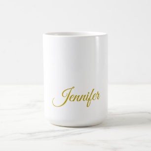 Mug Nom de couleur or professionnel minimaliste modern