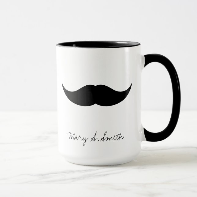 Mug Nom de coutume de moustache (Droite)