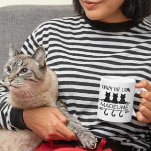 Mug Nom de dame féline folle amatrice de chats drôles
