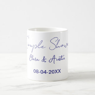 Mug nom de douche de couple date violet tendance simpl