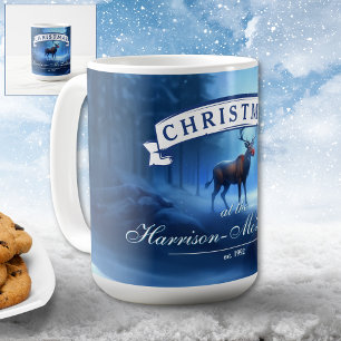 Mug Nom de famille adorable Hiver Wonderland Noël